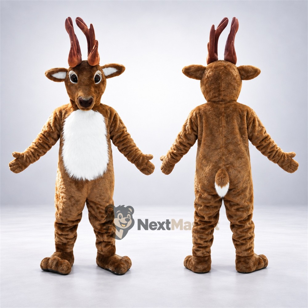 Deer Mascot Costume - Brown for Birthday Parties Deer Mascot Costume - Brown for Birthday Parties