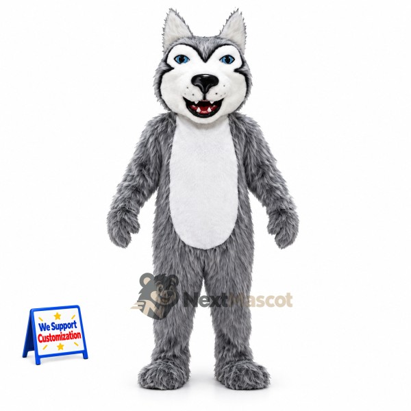 Wolf Mascot Costume - Gray for Photo Events