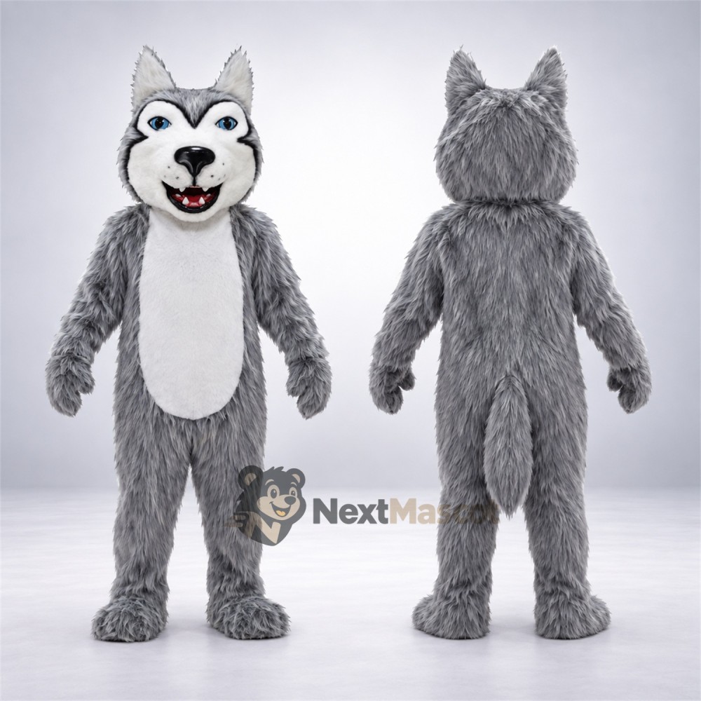 Wolf Mascot Costume - Gray for Photo Events Wolf Mascot Costume - Gray for Photo Events