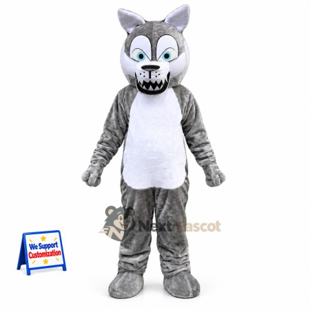 Wolf Mascot Costume - Gray for Stage Shows Wolf Mascot Costume - Gray for Stage Shows
