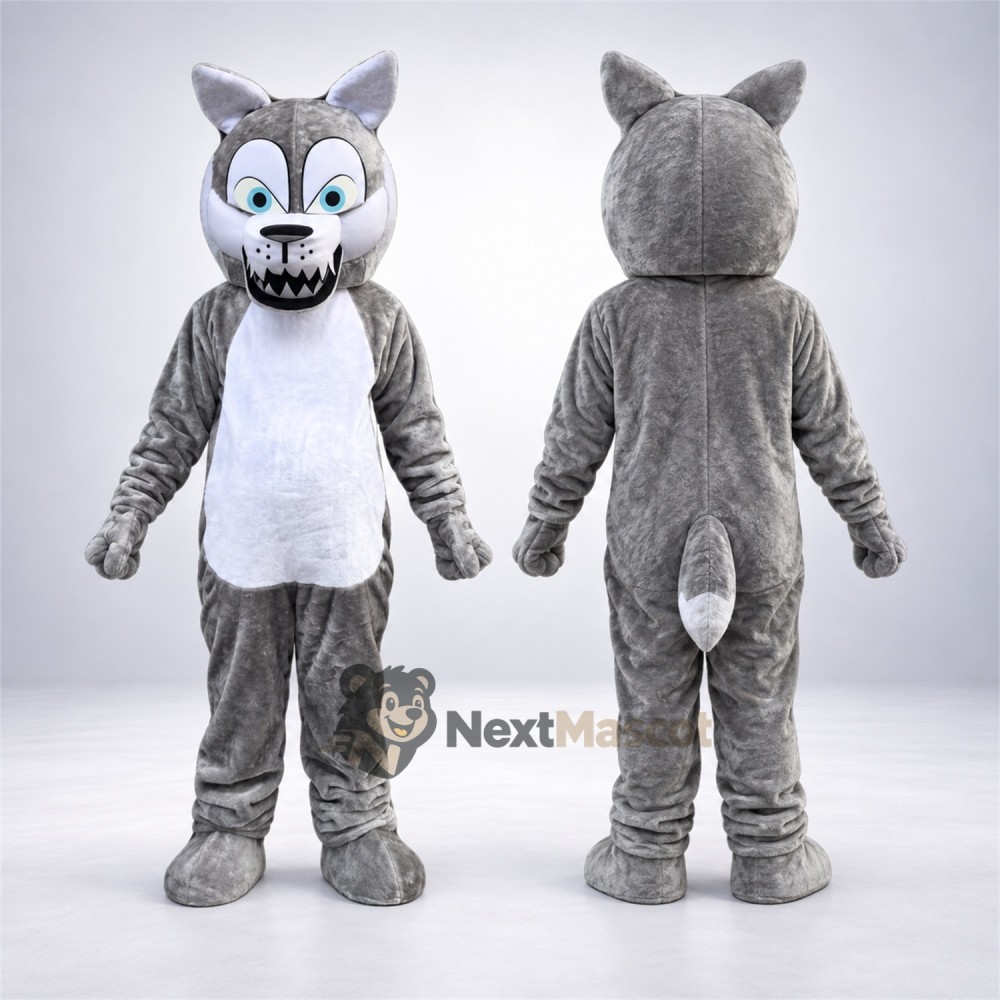 Wolf Mascot Costume - Gray for Stage Shows Wolf Mascot Costume - Gray for Stage Shows