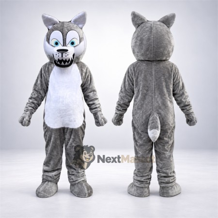 Wolf Mascot Costume - Gray for Stage Shows Wolf Mascot Costume - Gray for Stage Shows