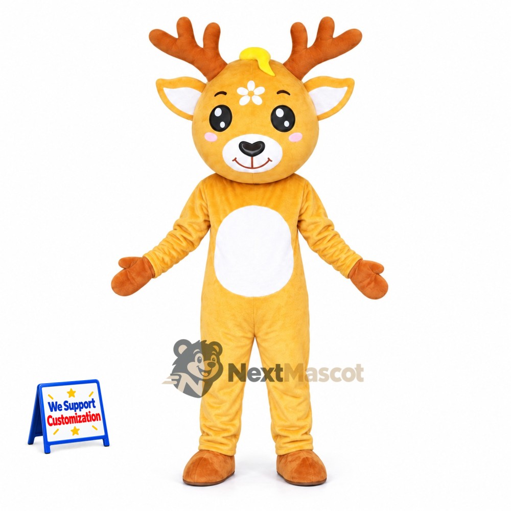 Deer Mascot Costume - Yellow
