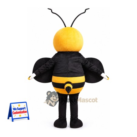 Bee Mascot Costume - Black Wings Bee Mascot Costume - Black Wings
