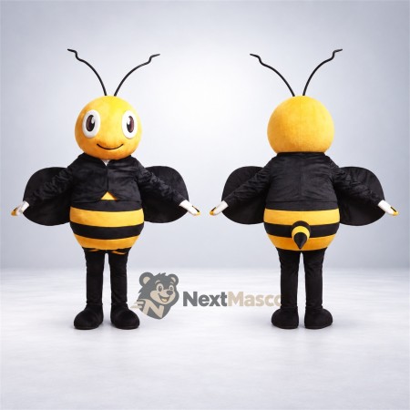 Bee Mascot Costume - Black Wings Bee Mascot Costume - Black Wings