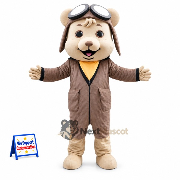 Dog Mascot Costume - Pilot Style