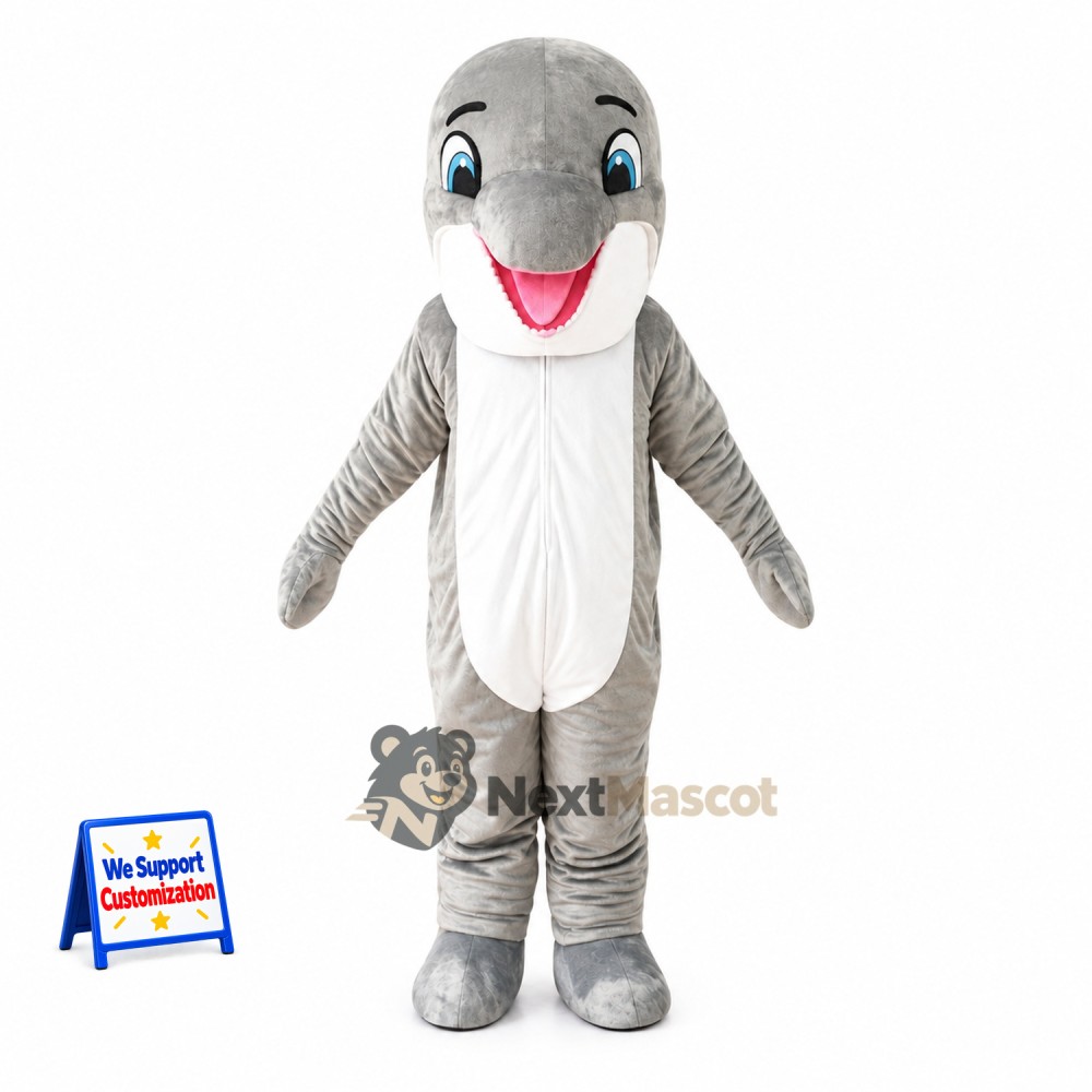 Dolphin Mascot Costume - Gray Dolphin Mascot Costume - Gray