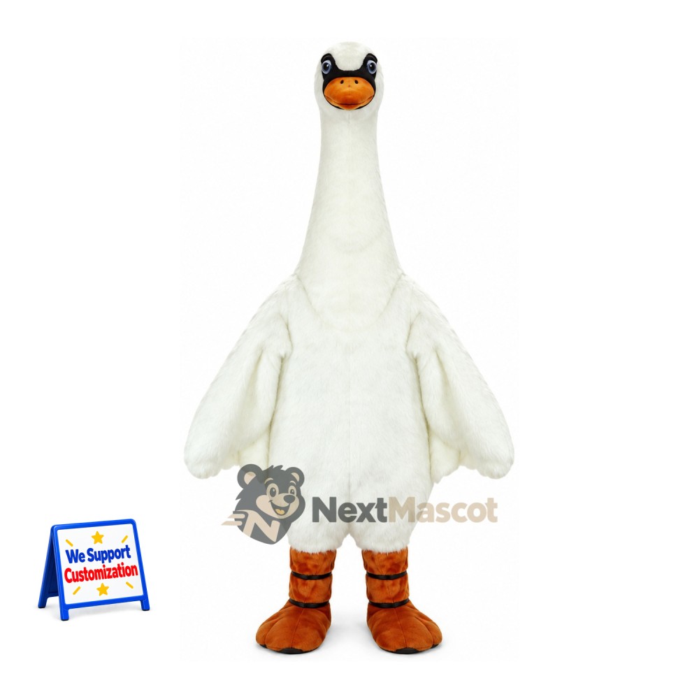 Goose Mascot Costume - White for School Events Goose Mascot Costume - White for School Events