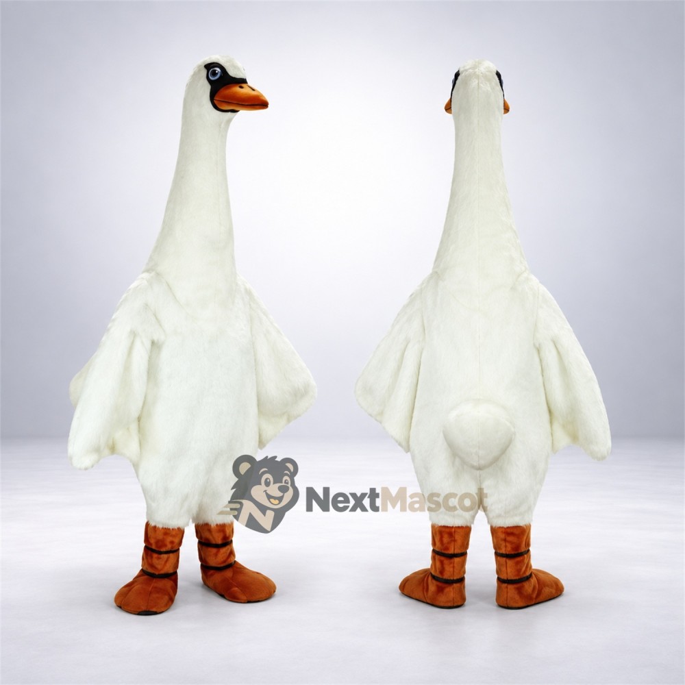 Goose Mascot Costume - White for School Events Goose Mascot Costume - White for School Events