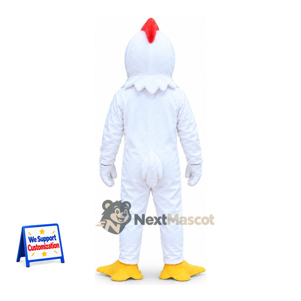 Rooster Mascot Costume - White for School Events Rooster Mascot Costume - White for School Events