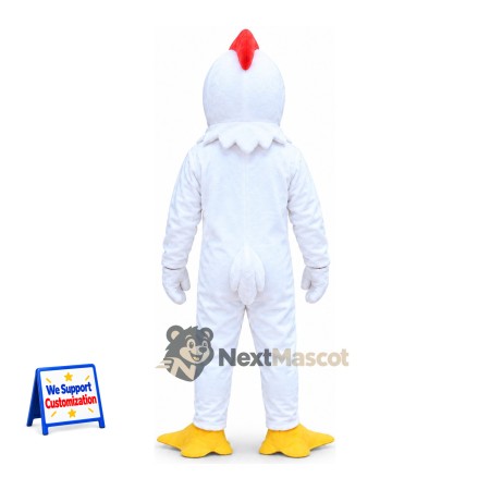 Rooster Mascot Costume - White for School Events Rooster Mascot Costume - White for School Events