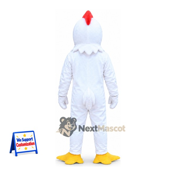 Rooster Mascot Costume - White for School Events Rooster Mascot Costume - White for School Events