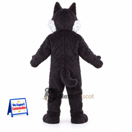 Wolf Mascot Costume - Black and White for Parades
