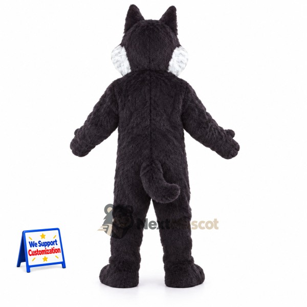 Wolf Mascot Costume - Black and White for Parades Wolf Mascot Costume - Black and White for Parades