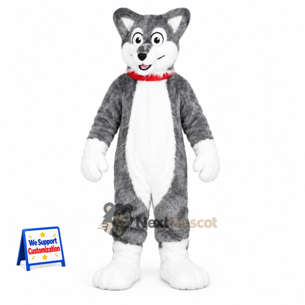 Husky Mascot Costume - Gray for Birthday Parties