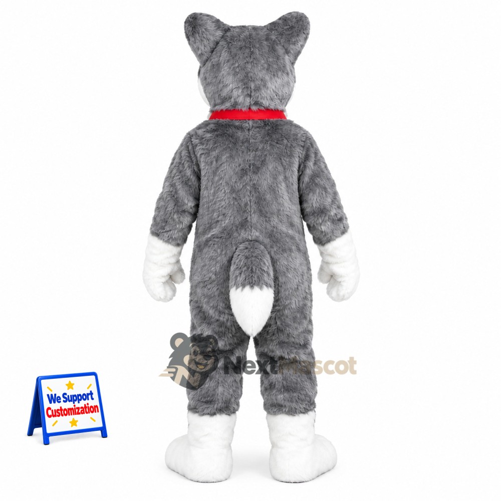 Husky Mascot Costume - Gray for Birthday Parties Husky Mascot Costume - Gray for Birthday Parties