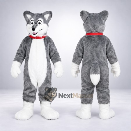 Husky Mascot Costume - Gray for Birthday Parties Husky Mascot Costume - Gray for Birthday Parties