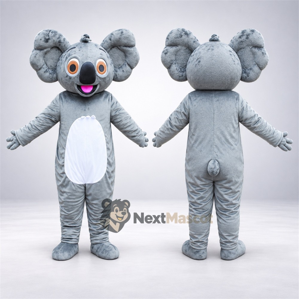 Koala Mascot Costume - Gray for School Events Koala Mascot Costume - Gray for School Events