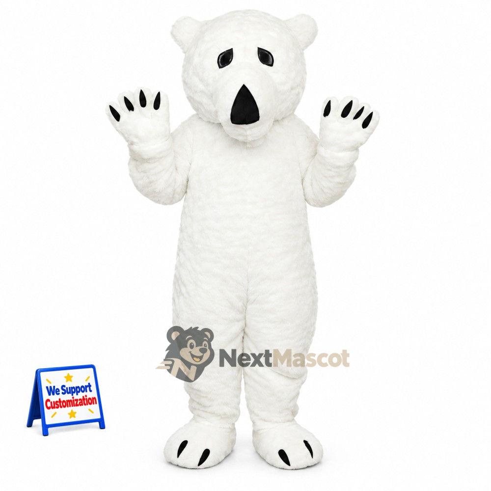 Polar Bear Mascot Costume for Community Events Polar Bear Mascot Costume for Community Events