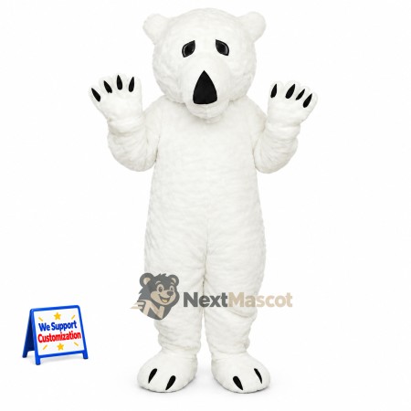 Polar Bear Mascot Costume for Community Events Polar Bear Mascot Costume for Community Events