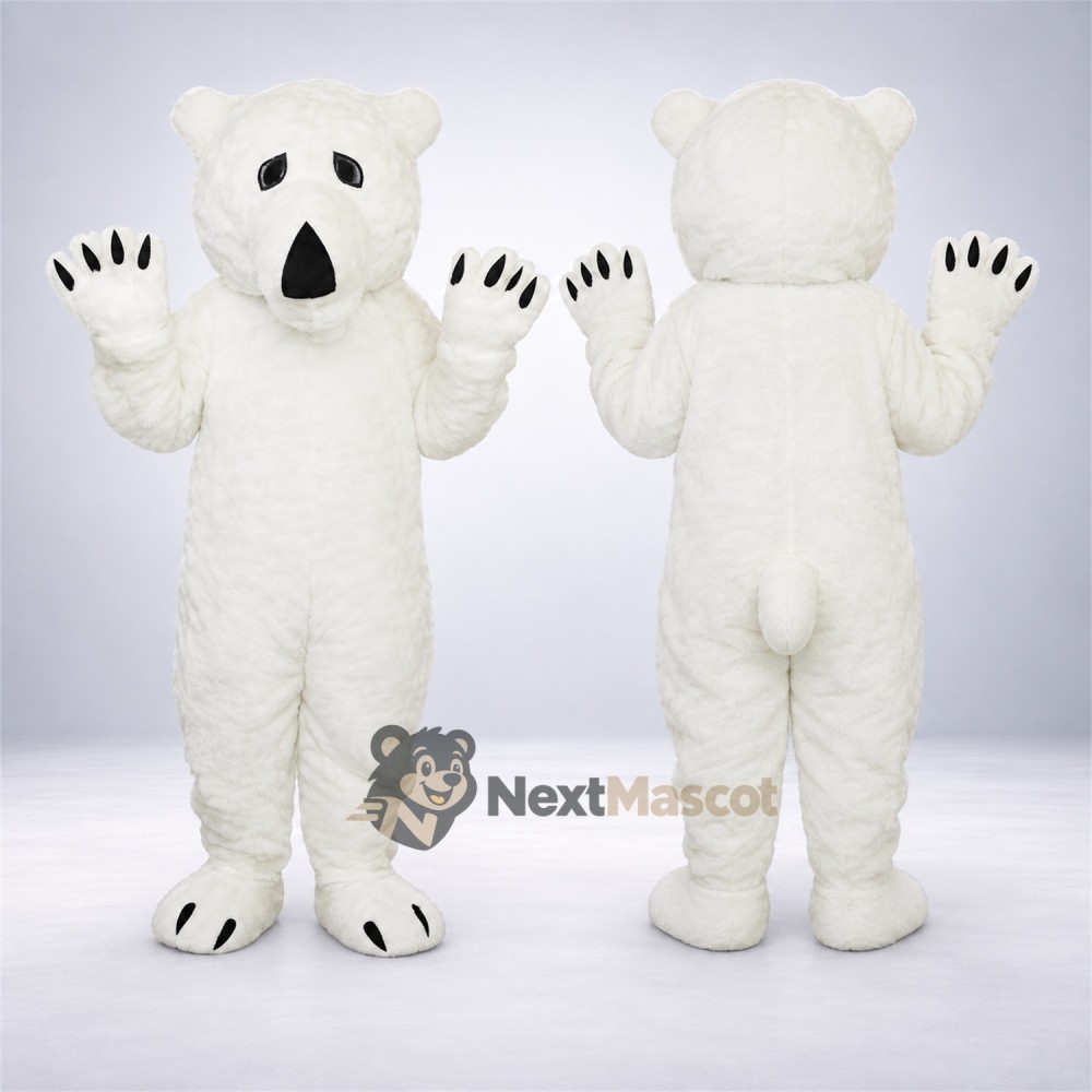 Polar Bear Mascot Costume for Community Events Polar Bear Mascot Costume for Community Events