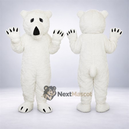Polar Bear Mascot Costume for Community Events Polar Bear Mascot Costume for Community Events
