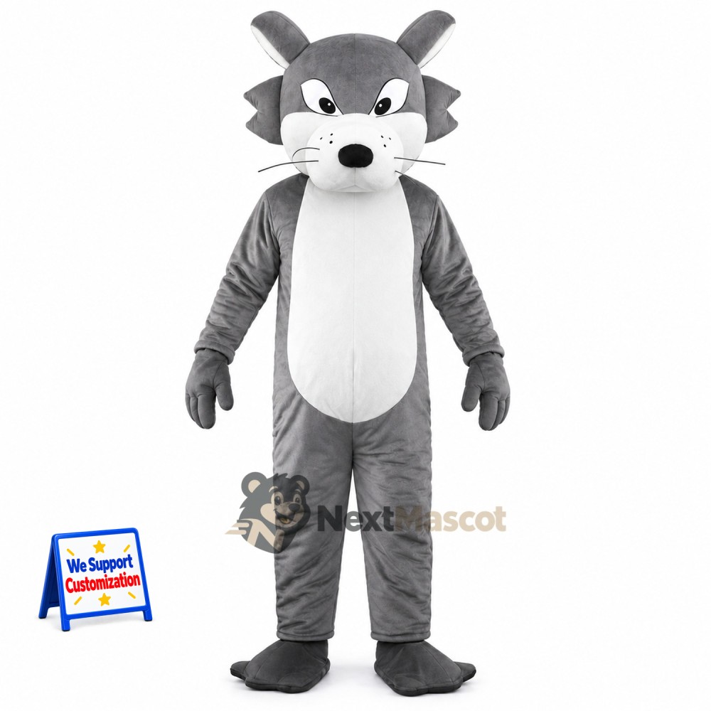 Wolf Mascot Costume - Gray for Street Fairs Wolf Mascot Costume - Gray for Street Fairs