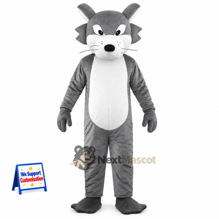 Wolf Mascot Costume - Gray for Street Fairs Wolf Mascot Costume - Gray for Street Fairs
