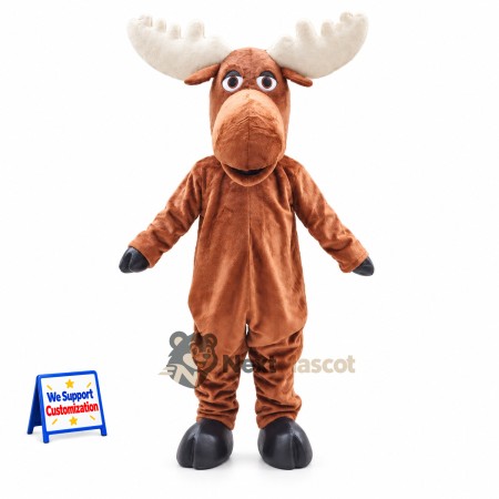 Moose Mascot Costume - Brown for School Spirit Moose Mascot Costume - Brown for School Spirit