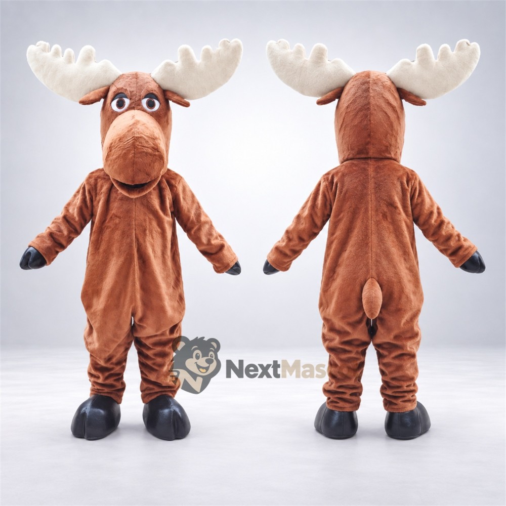 Moose Mascot Costume - Brown for School Spirit Moose Mascot Costume - Brown for School Spirit