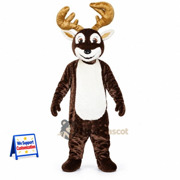 Deer Mascot Costume - Brown for Sports Days