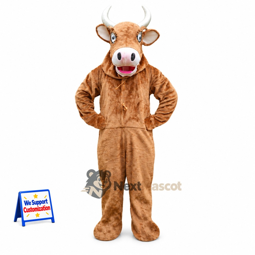 Bull Mascot Costume - Brown for Festivals Bull Mascot Costume - Brown for Festivals