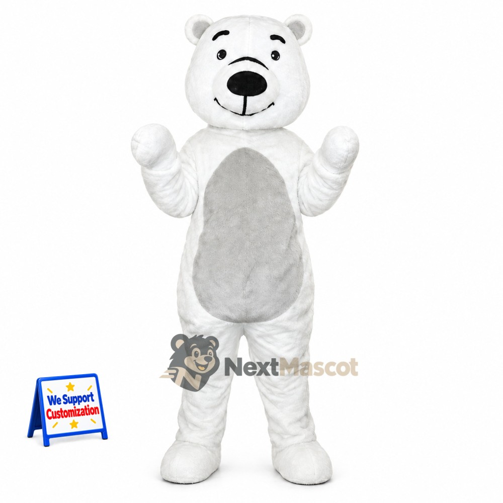 Bear Mascot Costume - White for Community Events Bear Mascot Costume - White for Community Events