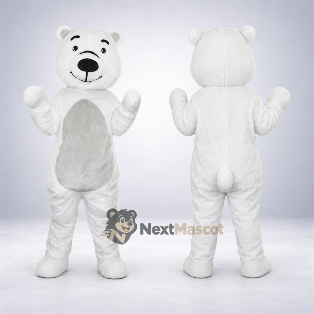 Bear Mascot Costume - White for Community Events Bear Mascot Costume - White for Community Events