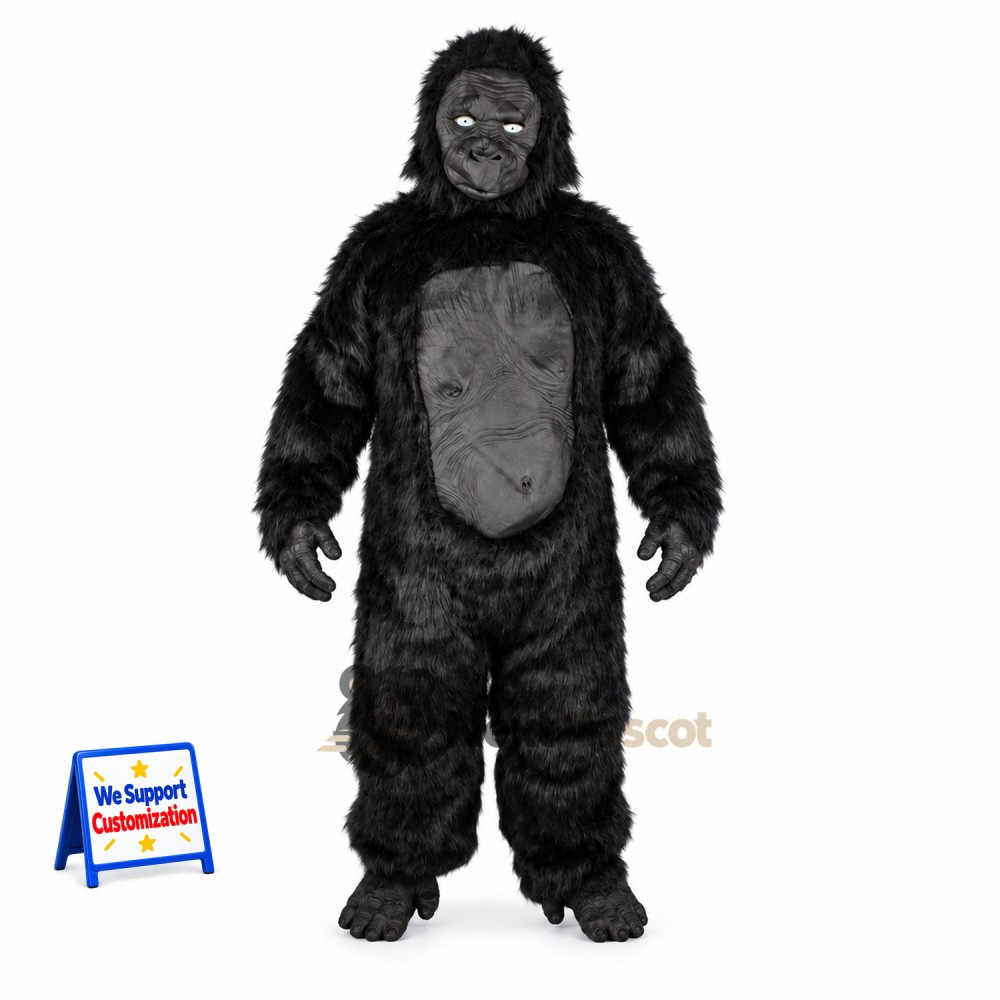 Gorilla Mascot Costume - Black for School Spirit Gorilla Mascot Costume - Black for School Spirit