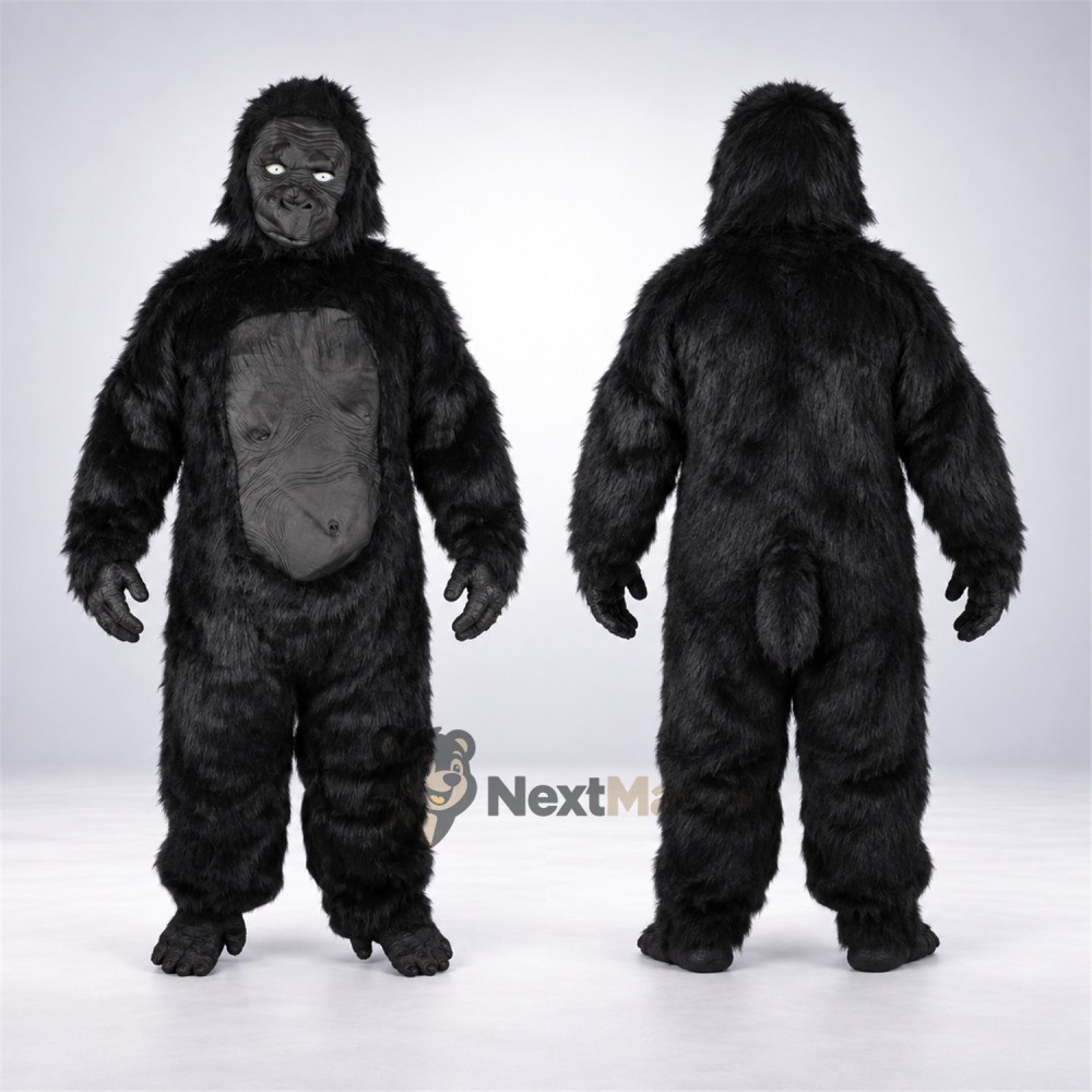 Gorilla Mascot Costume - Black for School Spirit Gorilla Mascot Costume - Black for School Spirit
