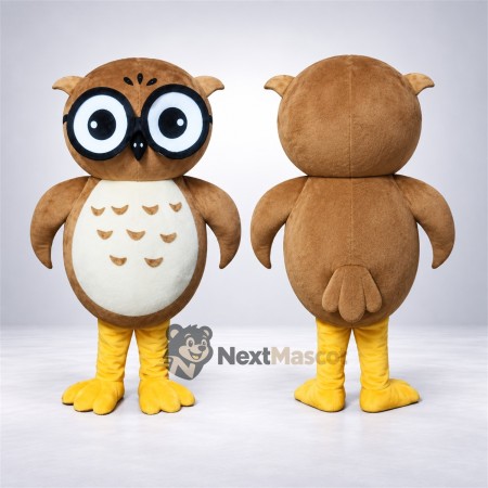 Owl Mascot Costume - Brown for Community Events Owl Mascot Costume - Brown for Community Events