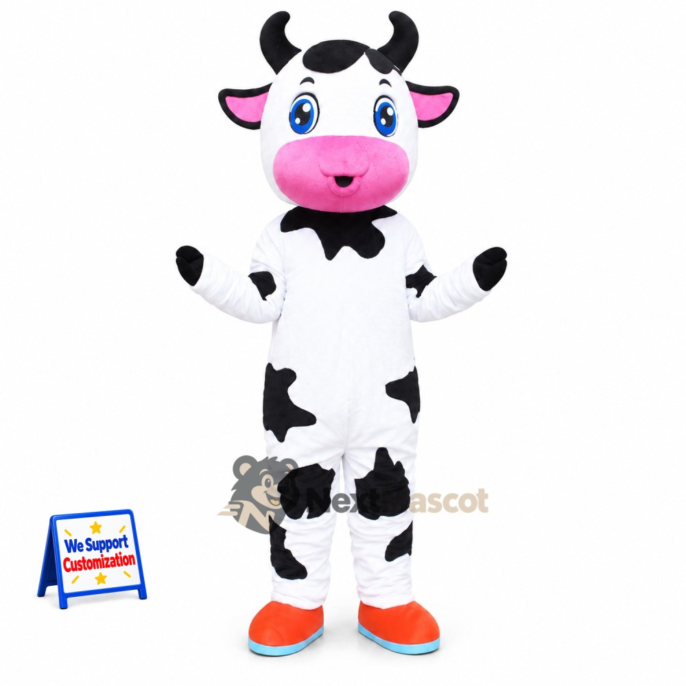 Cow Mascot Costume - Spotted for Team Events Cow Mascot Costume - Spotted for Team Events