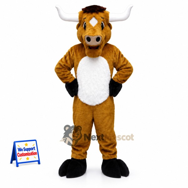 Bull Mascot Costume - Brown for Birthday Parties