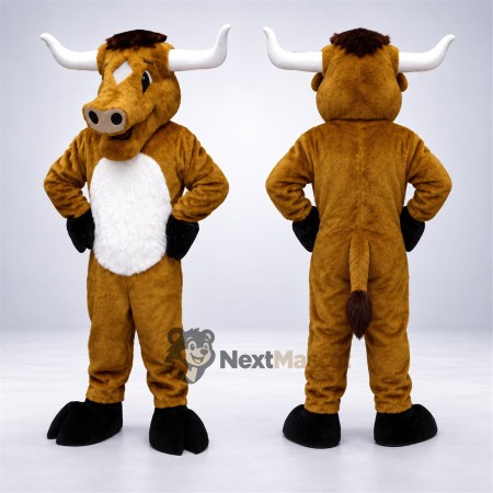 Bull Mascot Costume - Brown for Birthday Parties Bull Mascot Costume - Brown for Birthday Parties