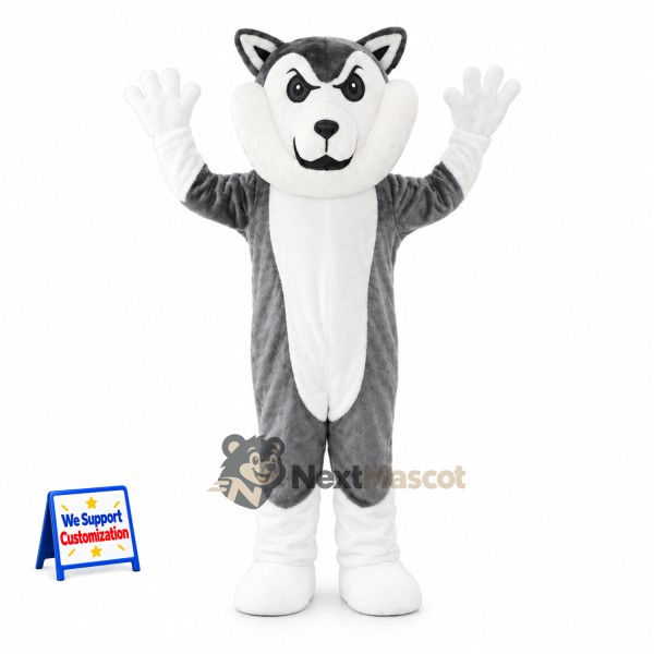 Husky Mascot Costume - Gray for School Spirit