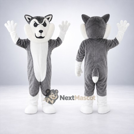 Husky Mascot Costume - Gray for School Spirit Husky Mascot Costume - Gray for School Spirit