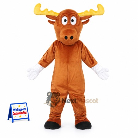 Moose Mascot Costume - Brown for Team Events Moose Mascot Costume - Brown for Team Events