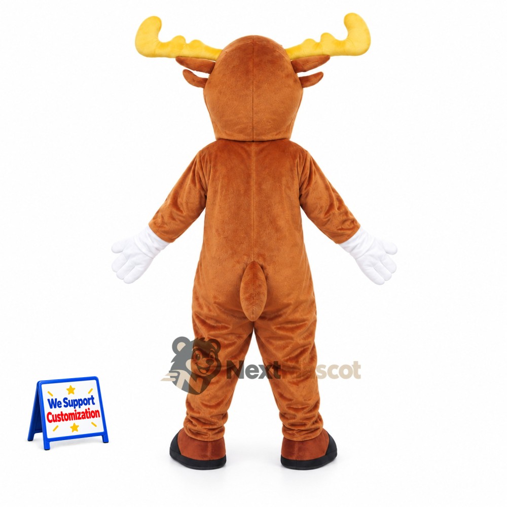 Moose Mascot Costume - Brown for Team Events Moose Mascot Costume - Brown for Team Events