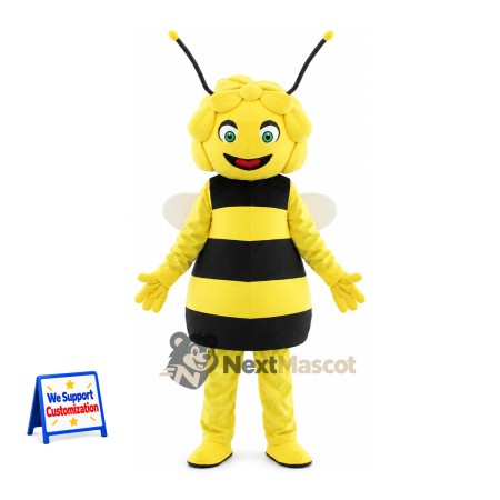 Bee Mascot Costume - Yellow, Textured Head Bee Mascot Costume - Yellow, Textured Head