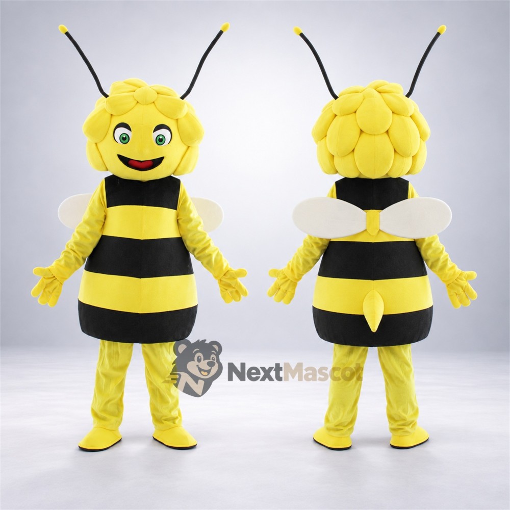 Bee Mascot Costume - Yellow, Textured Head Bee Mascot Costume - Yellow, Textured Head