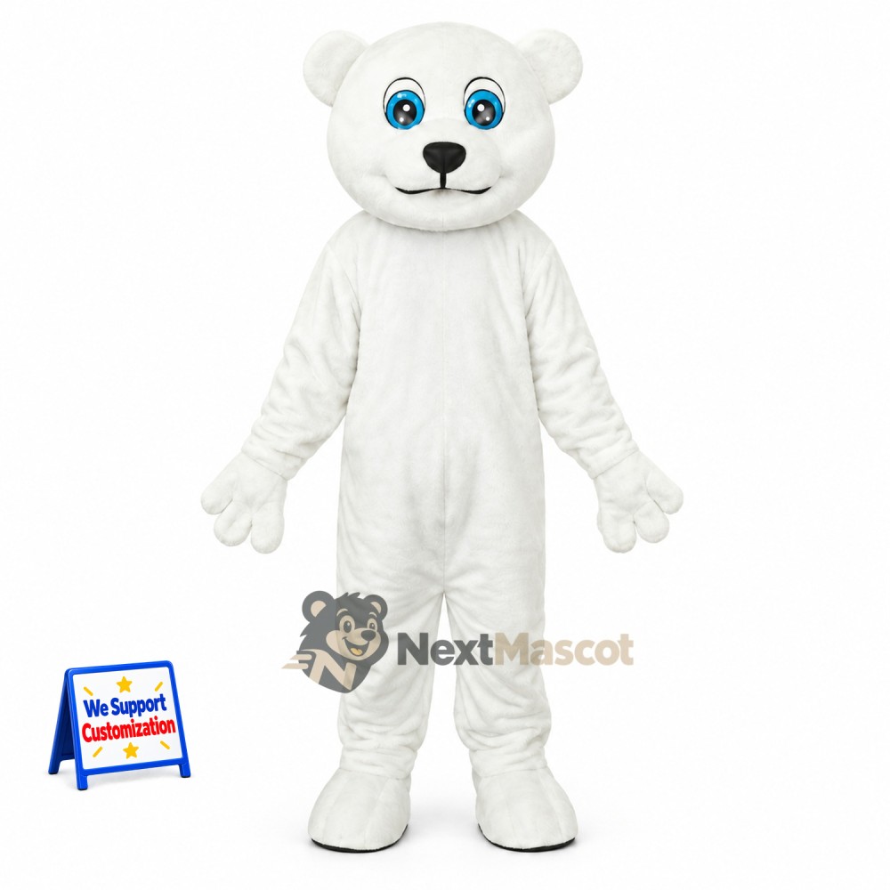 Bear Mascot Costume - White for Birthday Parties Bear Mascot Costume - White for Birthday Parties