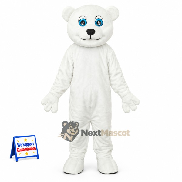 Bear Mascot Costume - White for Birthday Parties