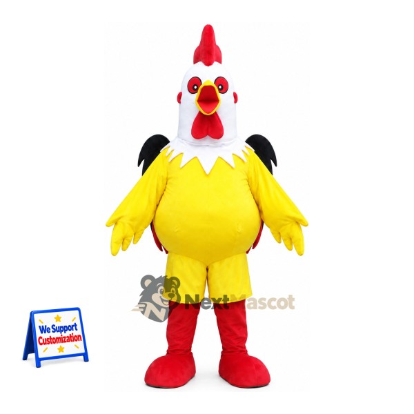Rooster Mascot Costume - Yellow for Community Events