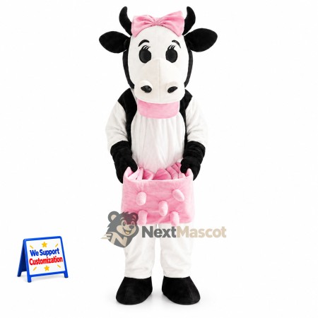 Cow Mascot Costume - Pink Skirt Cow Mascot Costume - Pink Skirt